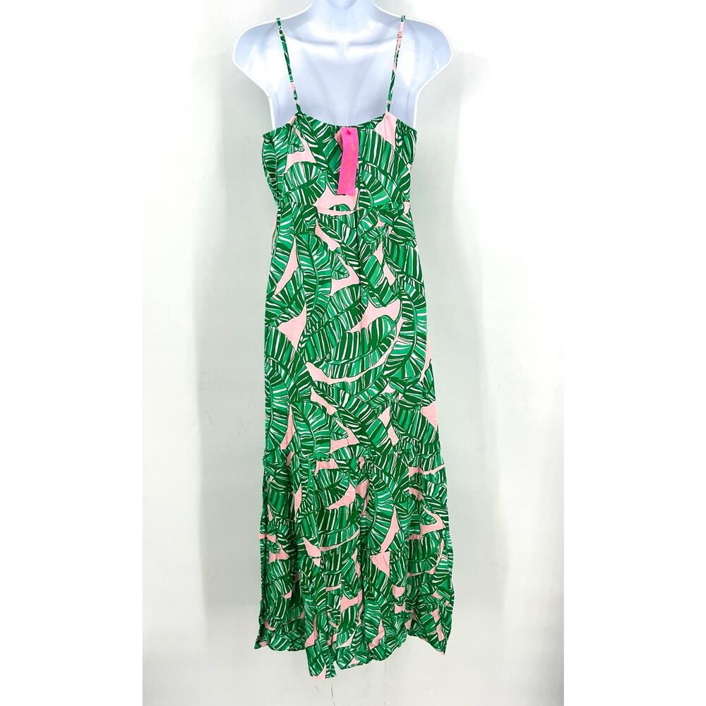 LILLY PULITZER Womens Teresa Maxi Dress XS Green Pink Lets Go Bananas NWT - Picture 8 of 13